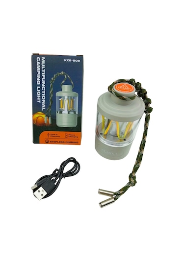 3ın1 Kamp Lambası - Fener - Powerbank Usb Şarj 4172 Çok Renkli