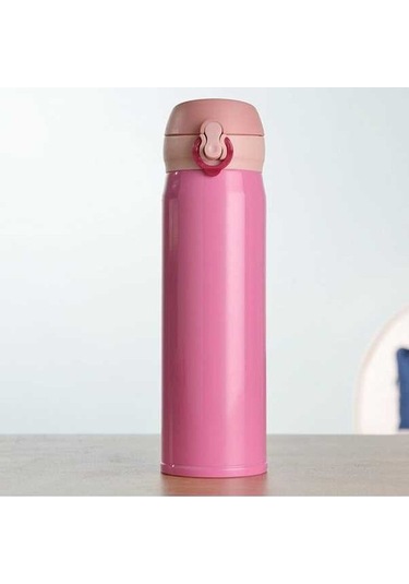 Ebitda 450ml Yaratıcı Paslanmaz Çelik Vakum Şişe, Sızdırmaz, Isı Koruma, Taşınabilir Matara Kırmızı