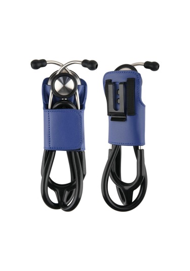 Suntek Stetoskop Kalça Tutucu Taşınabilir Düzenleyici Pu Deri Lacivert