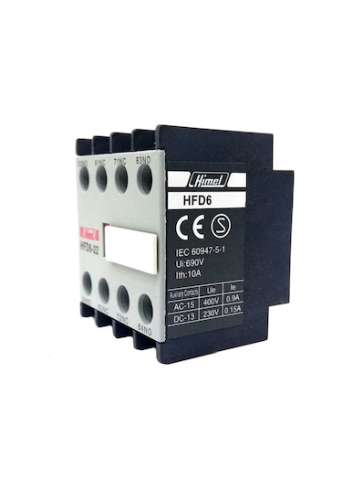 Himel Hfd622 Kontaktör Üstten Montajlı Yardımcı Kontak 2no+2nc 3-4 Kutup
