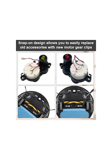 Sointeresting Ecovacs Deebot Ozmo 950/920 / N5 / N8 T5 / T9 / T8 / X1 Robot Süpürge İçin Yan Fırça Motoru Yedek Dişlisi