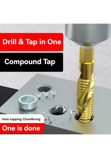 Chuangyinshop 6 Parça Yüksek Mukavemetli Alaşım Matkap Ucu Seti: Paslanmaz Çelik Delme Ve Kılavuz Çekme