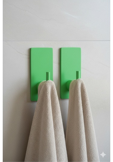 2 Li Askılık Kapı Arkası, Duvara Monte, Dayanıklı Malzeme, Sarı 65 Sarı