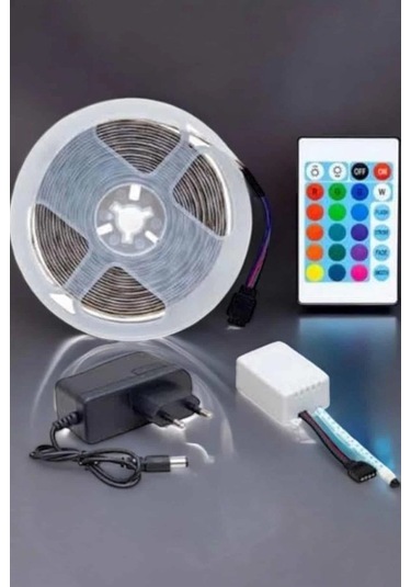 Bfs Led Işık 5 Metre Şerit Led Rgb Işıklı Çok Renkli