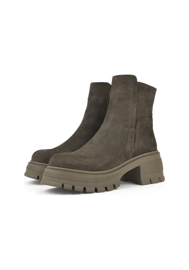 Ziya, Kadın Hakiki Deri Bot 143359z6152 Koyu Kahve Koyu Kahve Koyu Kahverengi