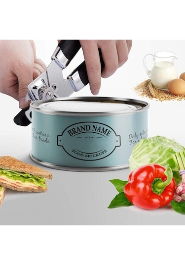 Fastbuy Paslanmaz Çelik Kutu Açacağı Dayanıklı Konserve Açacak Kolu Siyah Ev Mutfak Aleti Siyah