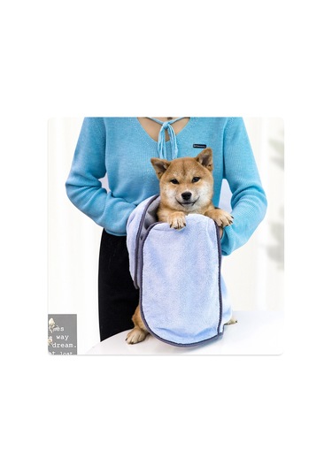 Evcil Hayvan Banyo Havlusu Kadife Havlu 35 77cm Pembe