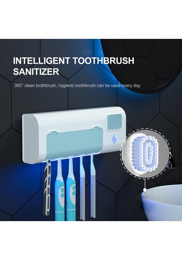 Geeksen Uv Diş Fırçası Dezenfektörü - Akıllı Duvara Monte Banyo Organizatörü, Zamanlayıcı Ve Usb Şarj, Bayan/bebek/aile Pembe