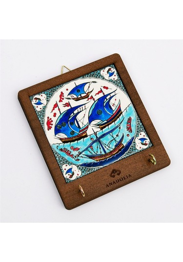 Anadoliamağazacılık Çini Serisi Kalyon 1 Seramik Dekoratif Askılık Diğer