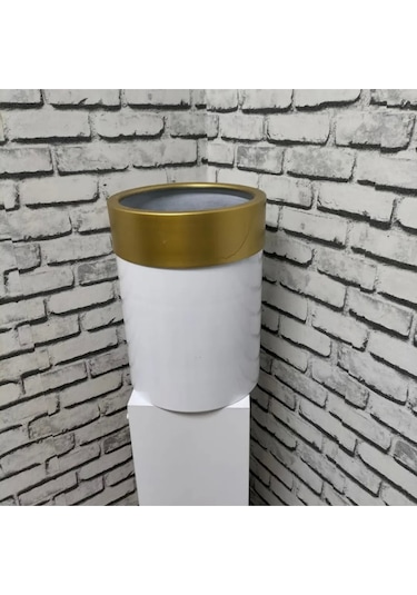 Beyaz Darbuka Saksı 40 30 Yeşil