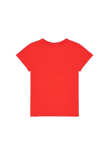 Çocuk Basic Bisiklet Yaka Tişört Kırmızı