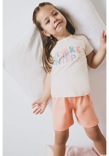DeFacto Kız Bebek 4'lü Pijama Takımı Yıldız Desenli Kısa Kollu Penye Üst Beli Lastikli Şort -  E1555A525HSOG189