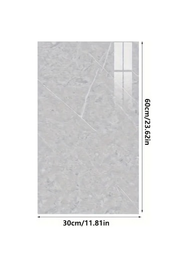 Kenpazar Gri Mermer Desenli Alüminyum Plastik Duvar Sticker