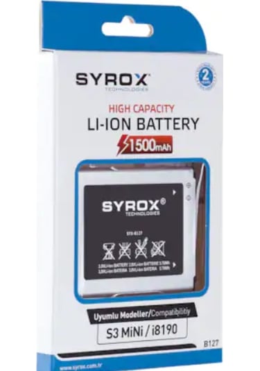 Syrox Samsung Uyumlu S3 Mini / İ8190 / 8160 Ace2 Batarya - Syx-B127