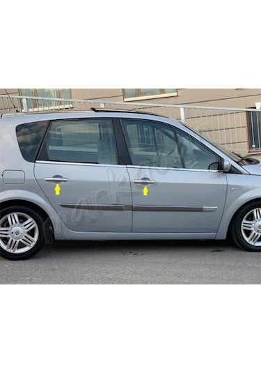 Woc Chrome Renault Scenic 2 Krom Kapı Kolu 2003-2009 4 Kapı Pasla