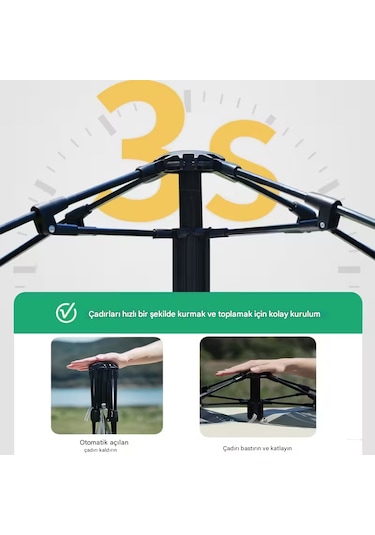 Çift Kişilik Kamp Çadırı Açık Bej