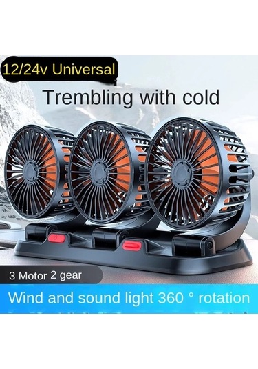 Tongxida Araba Fanı 360 Ayarlanabilir 3 Kafa Hava Sistemi, Otomotiv Kullanımı İçin