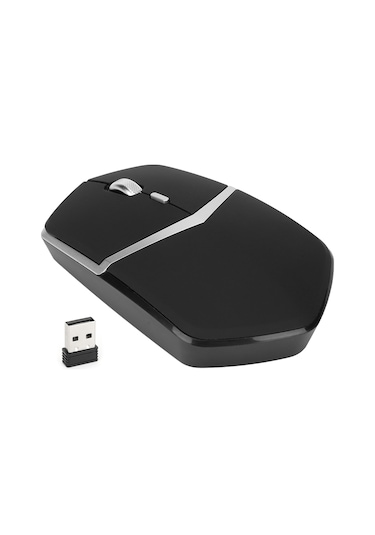 Kablosuz Fare Bluetooth 2.4ghz Usb Type C Şarj Edilebilir 800 1200 1600dpı 4 Düğmeli Ofis Faresi Dizüstü Bilgisayar İçin Siyah