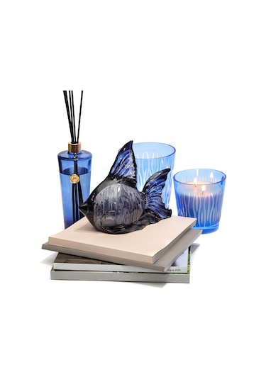 Dekoratif Ocean Art Siyah Balık Heykeli 23 Cm