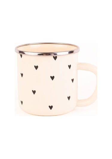 Black Cupid Emaye Kupa Bej