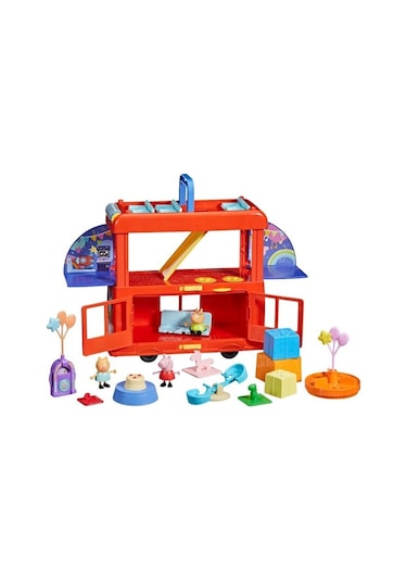 Peppa Pig 2'si 1 Arada Parti Otobüsü F8881