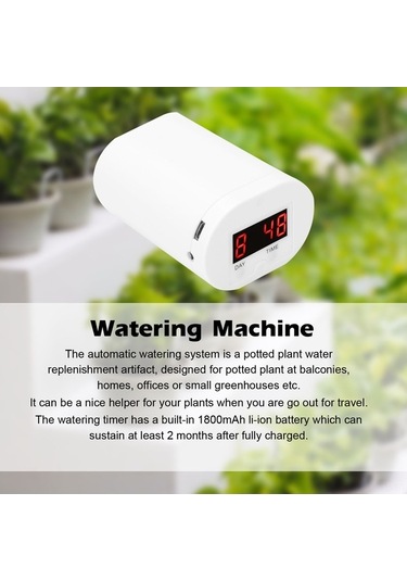 Pazly Akıllı Bitki Sulama Sistemi - Otomatik Damla Sulama Pompası 4/8 Başlıklı