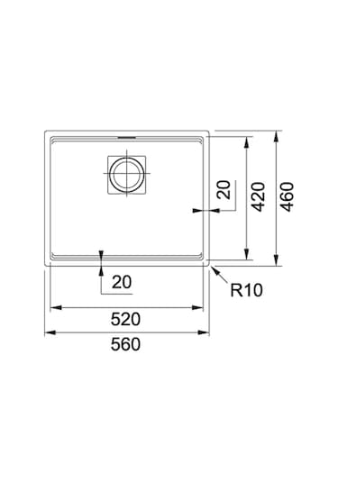 Franke Kubus 2 Kng 110-52 Granit Bianco Eviye