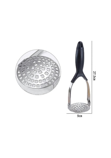 Patates Sıkacağı, Paslanmaz Çelik Sebze Sıkacağı Pürüzsüz Patates Ezici Soyucu, Meyve Sıkacağı Patates Ezici Rahat Silikon Saplı