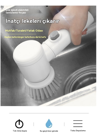 Akülü Çok Fonksiyonlu Bulaşık Fırçası Ayakkabı Temizleyici