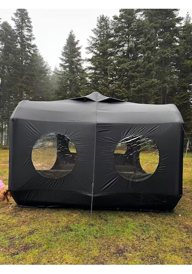 Shufa Glampıng Uzay Kapsülü Şişme Kamp Çadırı 350 300 200cm Siyah