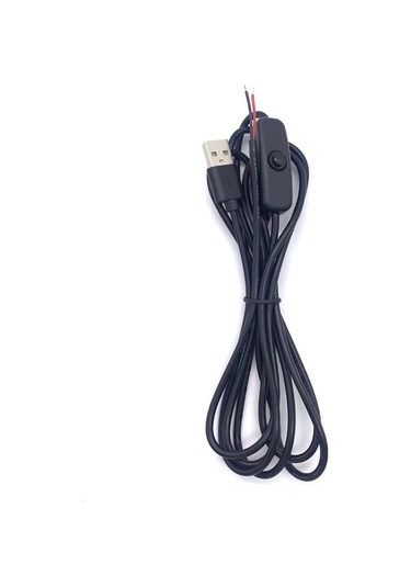 Sones 2 Pin Usb Güç Kablosu 501 Açma Kapama Kontrol Düğmesi Kablosu Led Dolgu Işığı Şeridi Bitki Işığı Güç Kablosu Siyah