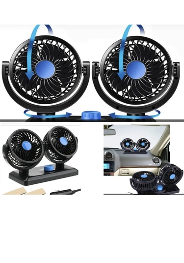Araç Içi 360 Derece Dönebilen Mükemmel Soğutucu Oto Vantilatör 12