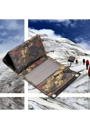 Besthome1 Dream011 Ge-1 20w Kamuflaj Solar Panel, 5 Katlı Taşınabilir 5v Usb Çıkış