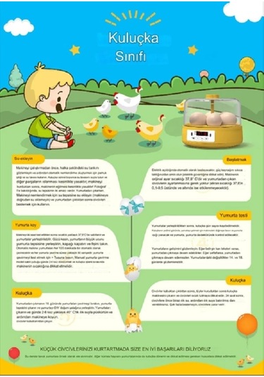 Ev Tipi Mini Kuluçka Makinesi - Civciv Çıkım Makinesi Otomatik