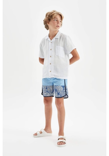 DeFacto Erkek Çocuk Desenli Deniz Şortu C3684A824HSNV256