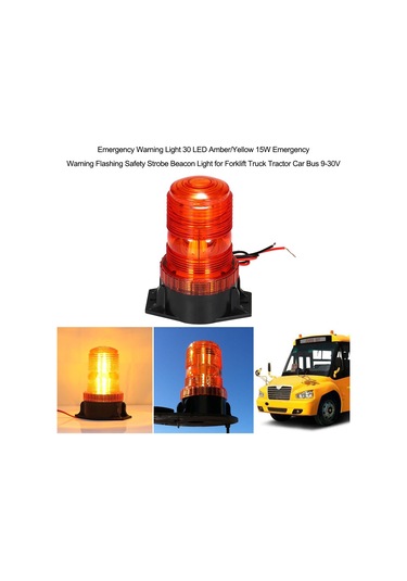 Skycity 30 Led Sarı/amber 18w Acil Uyarı Flaş Lambası - Forklift Işığı 10-100v Güvenlik Flaşörü