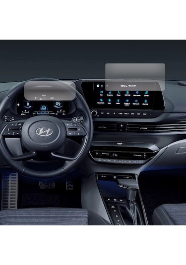 Hyundai Bayon Gösterge Ve Multimedya Paneli Uyumlu Nano Cam Ekran Koruyucu Set