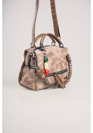 Ççs Kadın Omuz Çantası Ccs18030 Vizon Vizon