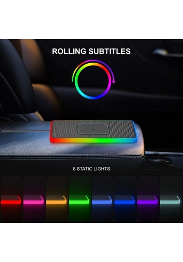 Didadodo 2 In 1 15w Kablosuz Şarj Cih. Kaymaz Mat, Renkli Işıklı Usb-c Kablo 0,5 M