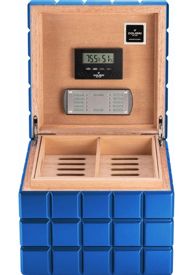 Colibri Heritage Cube Lacivert Sedir Humidor Puro Kutusu