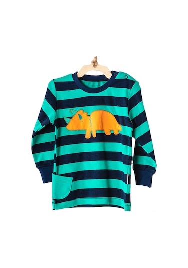 Andywawa Erkek Çocuk Dinazor Desenli Lacivert Çocuk Pijama Ac23403 001