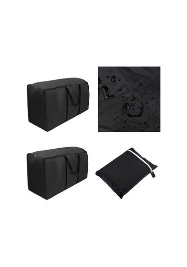 Vkemall Siyah 173x76x51cm Dış Mekan Depolama Çantası - Su Geçirmez 210d Oxford Kumaş, Uv Koruma Ve Taşıma Kolu