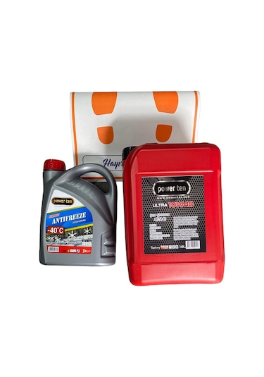 Power Ten 10W-40 Motor Yağı 10 L + Kırmızı Antifiriz 3 L