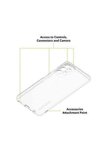 Samsung Galaxy Uyumlu A72 Şeffaf Kılıf Silikon Koruma Kamera Korumalı