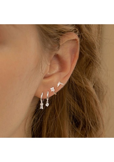 Geeksen 14k Altın Kaplama Zirkonyalı Kadın Küpe Seti - Çeşitli Stiller 3 Çift - Zirve Eleganlık Ve Çok Yönlülük Gold