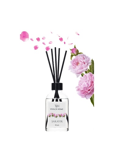 Vivaldi Home Şakayık Çiçeği Çubuklu Oda Kokusu Esansiyel Uçucu Yağ 50 ML