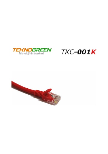 Teknogreen Tkc-001K 1M. Cat6 Kablo Kırmızı