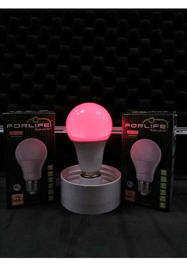 9W+2W E27 Kırmızı 6500K 3 Kademeli Renkli Led Ampul