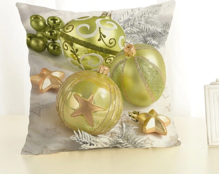 Christmas Decoration Cotton And Linen Pillow Office Home Cushion Without Pillow, Size:45x45cm White Snow Beyaz Gümüş Mavi Altın Noel Ağı Yeşil