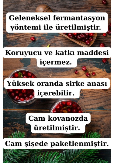 Elma Sirkesi Ve Kızılcık Sirkesi 250 Ml + 250 Ml - Doğal Fermente